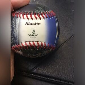 Blue and Red Baseball